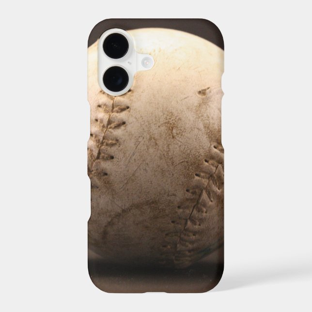 Old Leather Baseball with Stitching Iphone Case (Back)