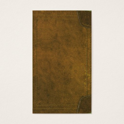 Customizable old leather book cover business card template
