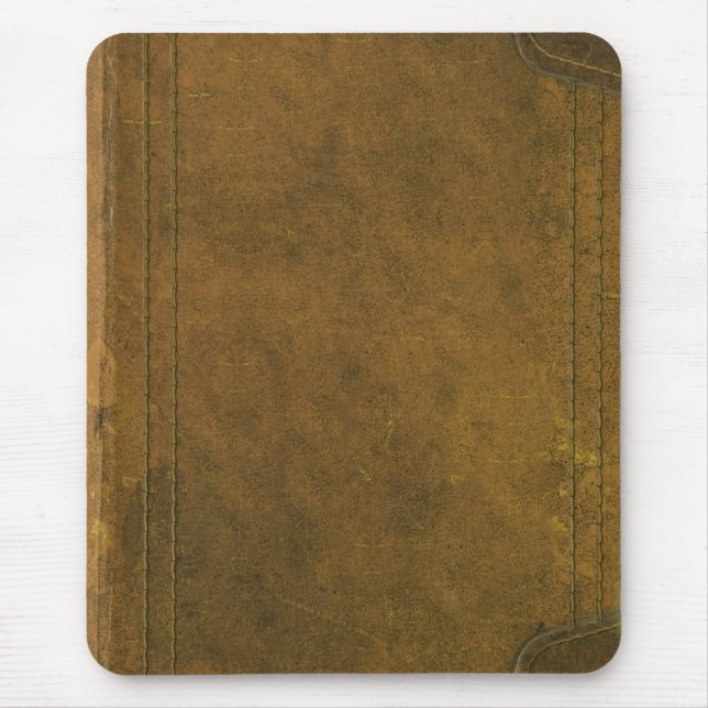 old leather book cover mouse pad (Front)