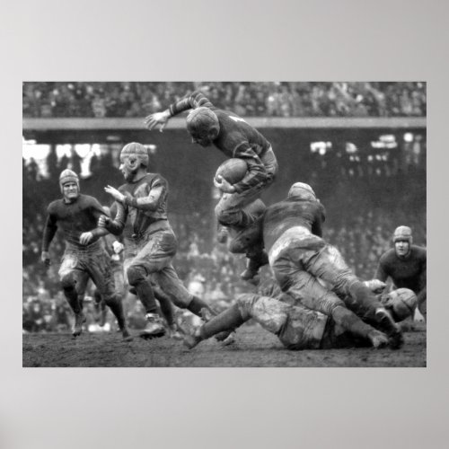 OLD LEATHER_HEAD FOOTBALL POSTER