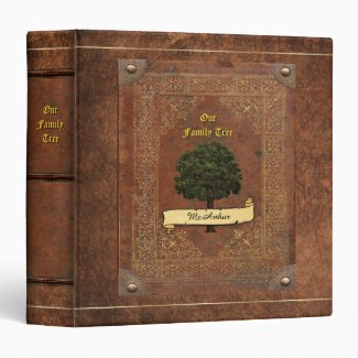 Old Leather Look Family Tree Genealogy Binder