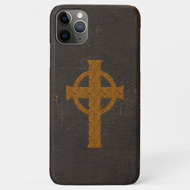 Old Leather Print Cross Case-Mate iPhone Case (Back)