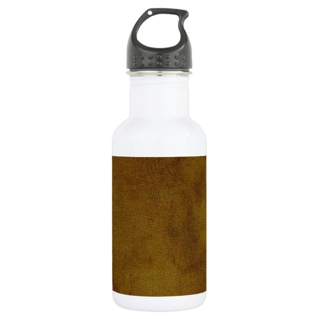 Old Leather Texture Stainless Steel Water Bottle (Front)