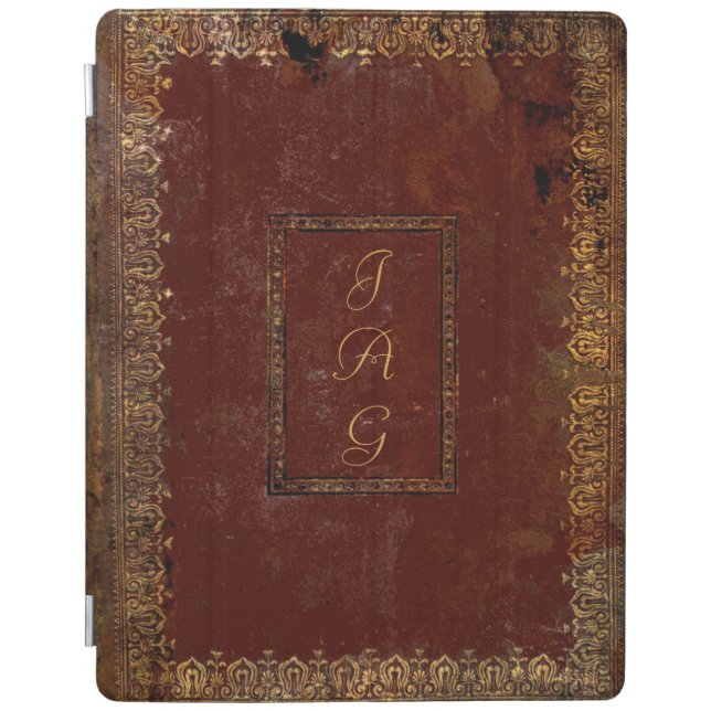 Old Leather Victorian Style Book Cover (Front)