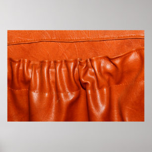 Old leather vintage car seat detail. blue, bygone, poster