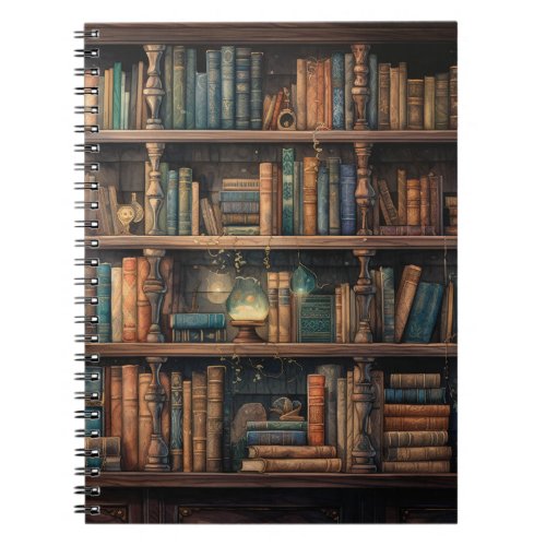 Old Library Bookcase Notebook