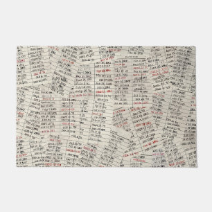 Old Library Card Collection Doormat