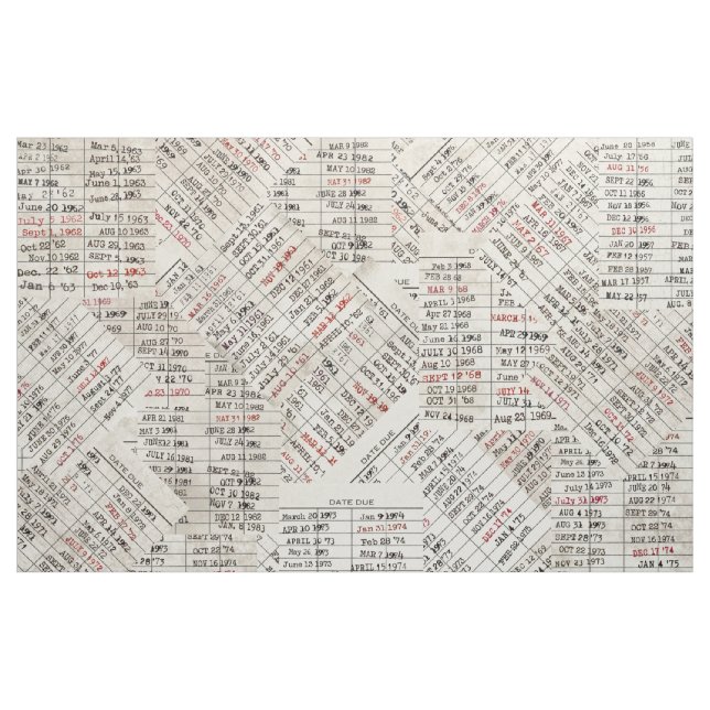 Old Library Card Collection Fabric (Yard)