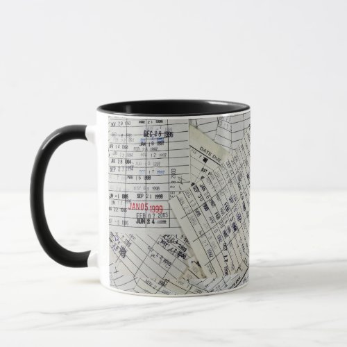 Old Library Card Collection  Mug