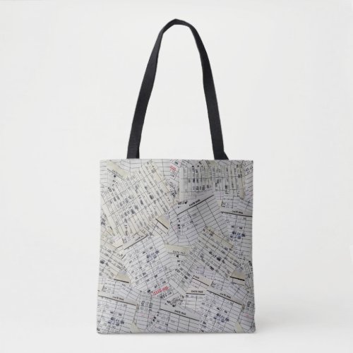 Old Library Card Collection   Tote Bag