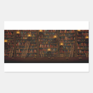 Old Library Reading Room Rectangular Sticker
