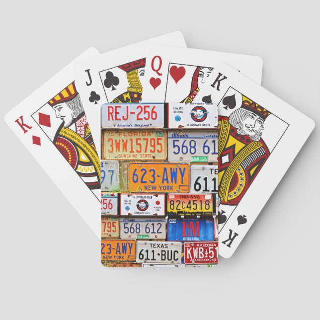 Old License Plates Poker Cards (Back)