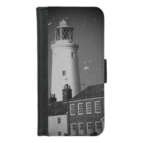 old lighthouse georgian houses seaside town iPhone 87 wallet case