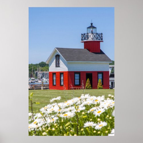 Old Lighthouse On Lake Kalamazoo Saugatuck Poster