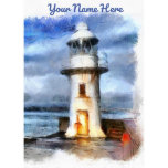 Old Lighthouse ~ Personalized Notebook Journal<br><div class="desc">This Inspirational Journal features our signature Lighthouse. Each Journal comes with 80 sheets (160 pages) of 20# premium quality paper. You may choose either blank or lined for your journal. They are wire bound and the Front and Back Covers of each Journal are Laminated. We offer customized, personalized inscription on...</div>