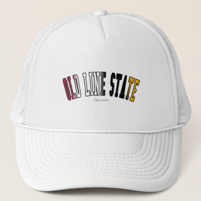 Old Line State in State Flag Colors Mesh Hat