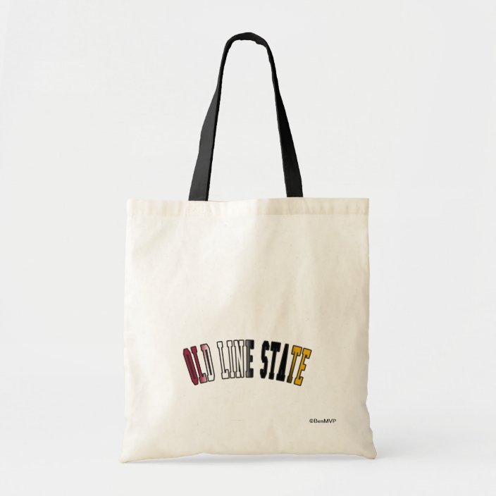 Old Line State in State Flag Colors Tote Bag