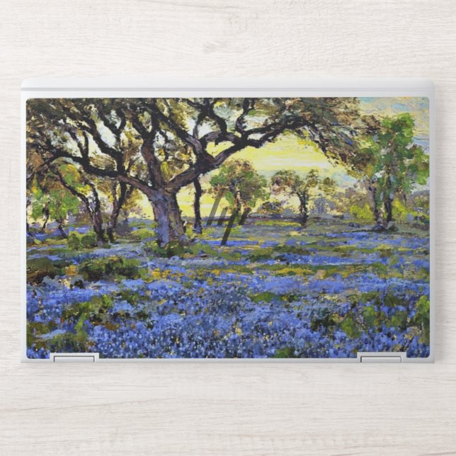 Old Live Oak Tree and Bluebonnets HP Laptop Skin (Front)