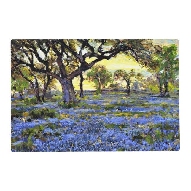 Old Live Oak Tree and Bluebonnets Placemat (Front)