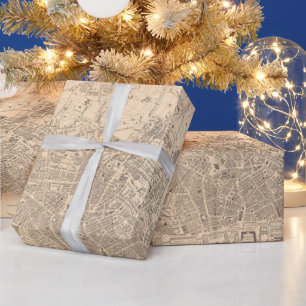 Old Liverpool England Map (1851) Vintage UK City Wrapping Paper