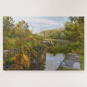Old Lock 19 of the Erie Canal, New York Jigsaw Puzzle