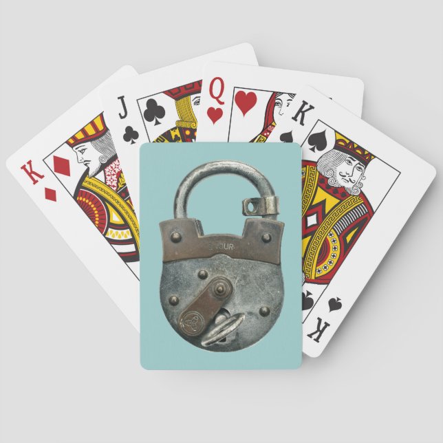  Old Lock and Key Poker Cards (Back)