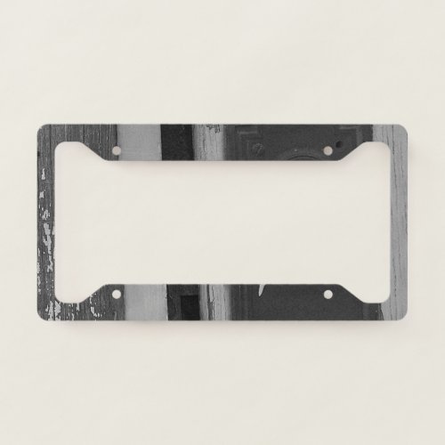 Old Lock License Plate Frame