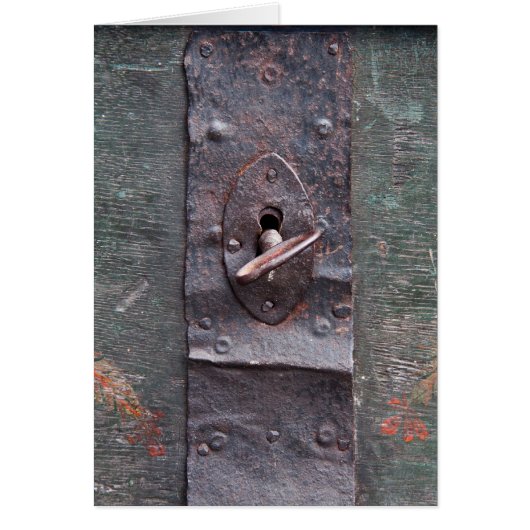 Old lock with key cards (Front)