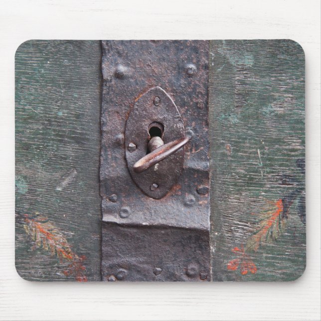 Old lock with key mouse pad (Front)