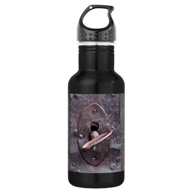 Old lock with key stainless steel water bottle (Front)