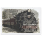 Old Locomotive Steam Engine 20x30  Decoupage