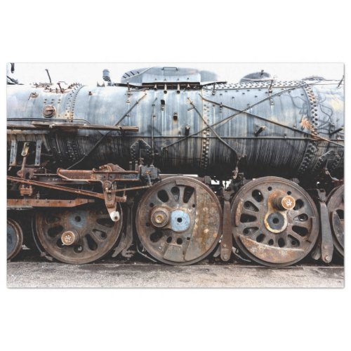 Old Locomotive Track Vintage 20x30  Decoupage Tissue Paper