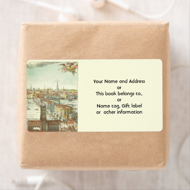 Old London Bridge, England Label (Insitu)