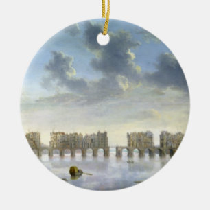 Old London Bridge (oil), c.1630 Ceramic Ornament