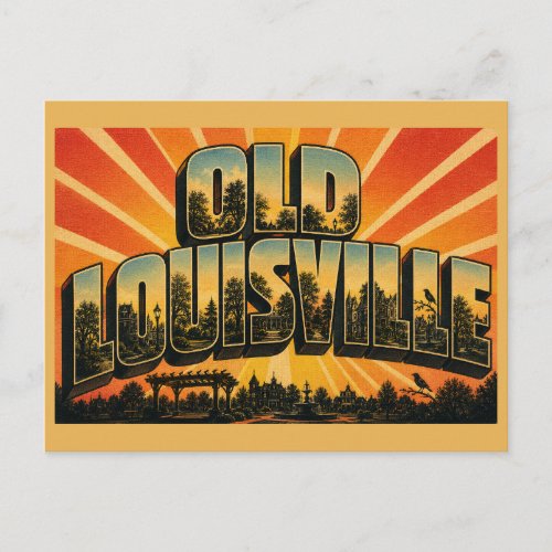 Old Louisville KY Vintage Travel Art Postcard
