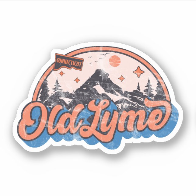Old Lyme, Connecticut Sticker (Front)