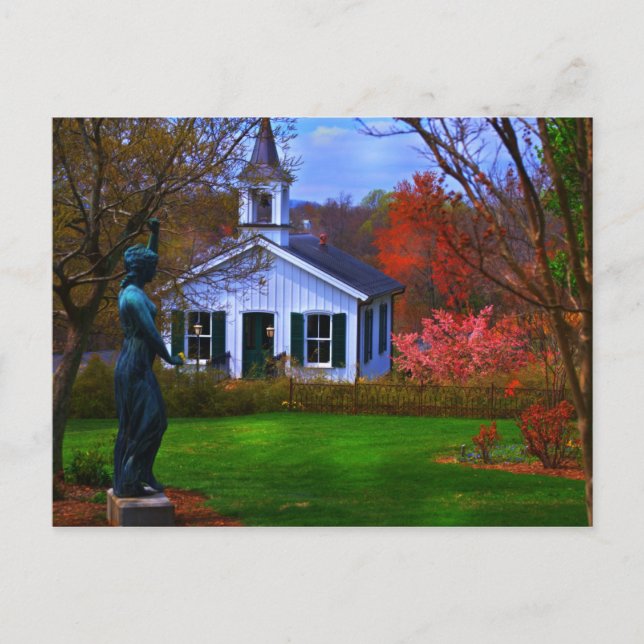 Old Lynchburg Cemetery Church Postcard (Front)