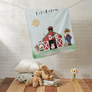 Old MacDonald Had A Farm Baby Blanket