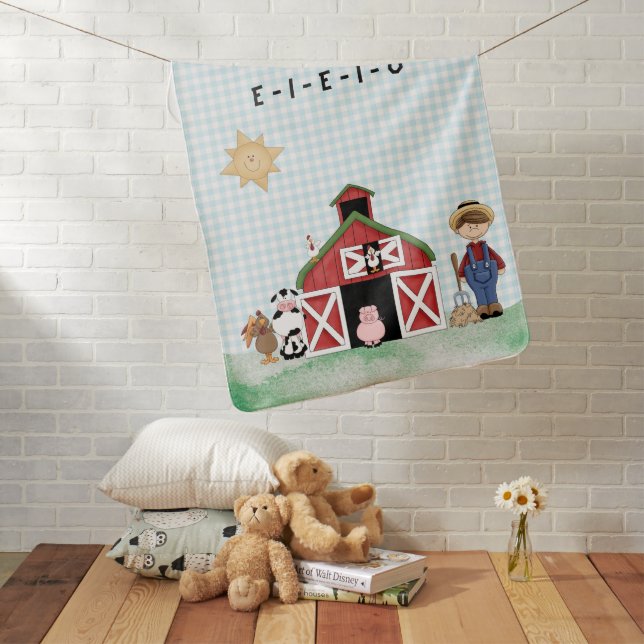 Old MacDonald Had A Farm   Baby Blanket (In Situ)