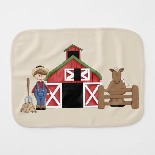 Old MacDonald Had A Farm Burp Cloth