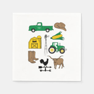 Old Macdonald Had a Farm My Farm Life for Kids Napkins