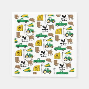 Old Macdonald Had a Farm My Farm Life for Kids Napkins