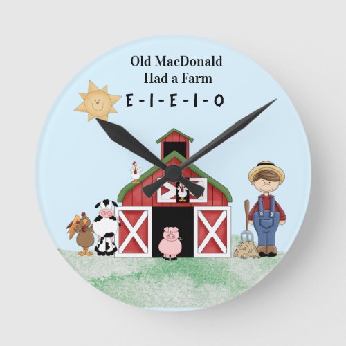 Old MacDonald Had A Farm   Round Clock