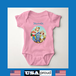 Old MacDonald's 🐮 Cute Farm Family Monogram Baby Bodysuit