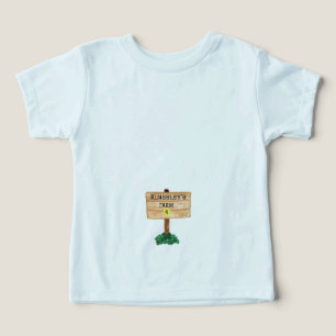 Old MacDonald's Farm 🐮 Cute Monogram Toddler T-shirt