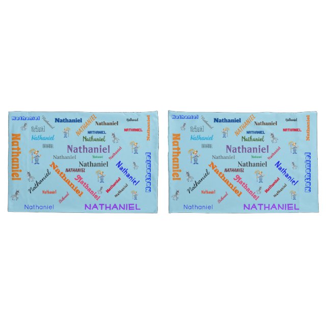 Old MacDonald's Farm Word Cloud Name Collage Pillow Case (Back-Set)