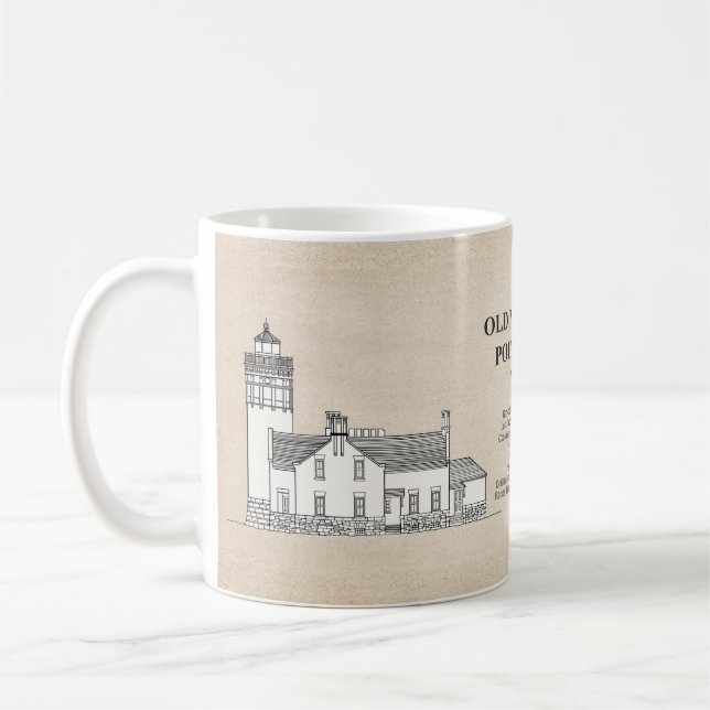 Old Mackinac Point Light - Michigan – SBD Coffee Mug (Left)