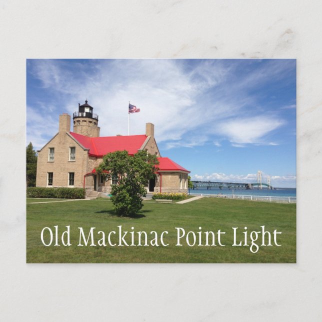 Old Mackinac Point Light Postcard (Front)
