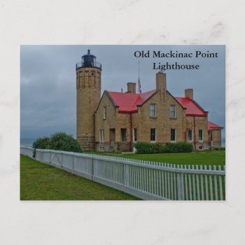 Old Mackinac Point Lighthouse Postcard by lighthouseenthusiast at Zazzle