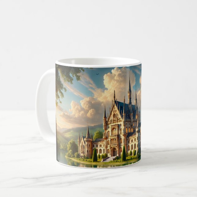 Old majestic castle coffee mug (Front Left)